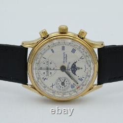 Comor Automatic Chrono Vollkalender Men's Watch 39MM Steel Plated Top Condition