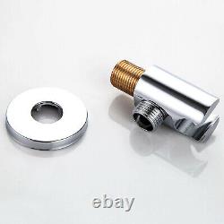 Concealed Thermostatic Shower Mixer Round Chrome Bathroom Twin Head Valve Set