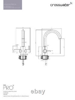 Crosswater MPRO Brushed Stainless Steel Swivel Spout Basin Mono Tap PRO116DNV