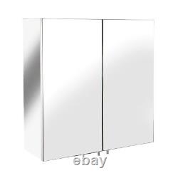 Croydex Avon Bathroom Mirror Cabinet Double Door Small Stainless Steel WC8866105