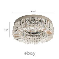 Crystal Ceiling Light Chandeliers Stainless Steel Pendant Silver