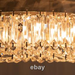 Crystal Ceiling Light Chandeliers Stainless Steel Pendant Silver