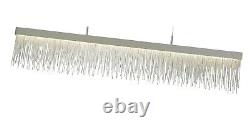 Crystal Hanging Chrome Bar LED Linear Dining Table Pendant 33W LED, 3000K 3300lm