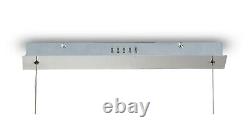 Crystal Hanging Chrome Bar LED Linear Dining Table Pendant 33W LED, 3000K 3300lm