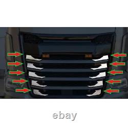 DAF XG Grill Rim Decor Chrome Applique Stainless Steel 10pcs