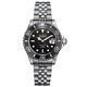 Davosa Automatic Stainless Steel Black Face Ternos Ceramic Wrist Watch