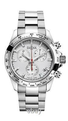 Davosa Quartz Speedline Silver Dial Stainless Steel Wrist Watch