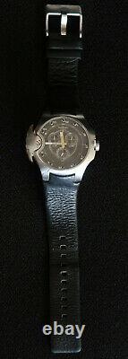 Diesel Dz4131 Chronograph Watch Brushed Chrome And Slate Grey Face Leather Strap