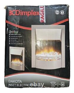 Dimplex Dakota Stainless Steel Inset Optiflame Electric Flame Effect Fire 2kW