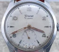 Dirty Dozen ATP WW2 Steel Timor Officers 17 jewel Military Wrist Watch 1945