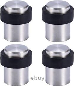 Door Stop Heavy Duty Projection Floor Skirting Rubber Stopper Chrome Satin Stops
