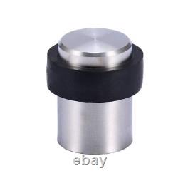 Door Stop Heavy Duty Projection Floor Skirting Rubber Stopper Chrome Satin Stops