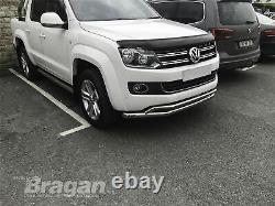 Double Spoiler Bar For Volkswagen Amarok 2010 2016 Stainless Nudge Chin Bumper