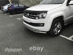 Double Spoiler Bar For Volkswagen Amarok 2010 2016 Stainless Nudge Chin Bumper