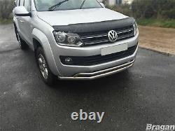 Double Spoiler Bar For Volkswagen Amarok 2010 2016 Stainless Nudge Chin Bumper