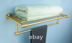 Double Tiers Bath Towel Rack Bathroom Pendant 304 Stainless Steel Towel Holder