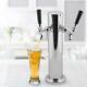 Double-headed 2 Tap Stainless Draft Beer Tower Dual Chrome Faucet Homebrew Gf