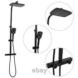 Dual Head Shower Set with Mixer and Hose Black Brass Q2B9