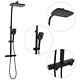 Dual Head Shower Set With Mixer And Hose Black Brass Q2b9