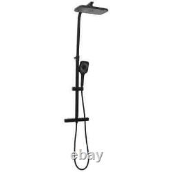 Dual Head Shower Set with Mixer and Hose Black Brass Q2B9