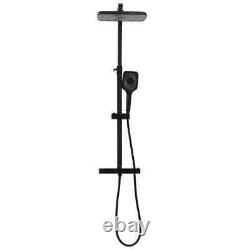 Dual Head Shower Set with Mixer and Hose Black Brass Q2B9