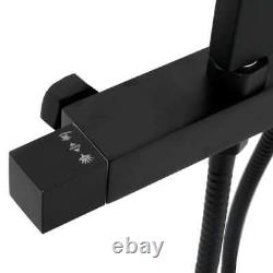 Dual Head Shower Set with Mixer and Hose Black Brass Q2B9