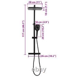 Dual Head Shower Set with Mixer and Hose Black Brass Q2B9