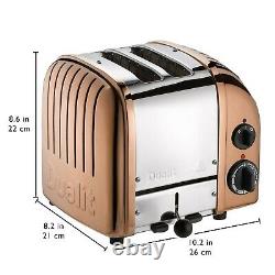 Dualit D2VMHA 27380 NewGen 2 Slice Toaster 1200W Copper Stainless Steel