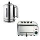 Dualit Polished Stainless Steel 4 Slot Vario Toaster & Classic 1.7l Jug Kettle P