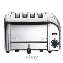 Dualit Vario Classic 4 Slice Toaster 28mm Wide Slots Stainless Steel Polished