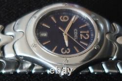 Ebel Sport Wave Quartz Wrist Watch Navy Blue And Chrome Stainless Steel Strap