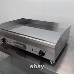 Electric Griddle 75cm Countertop Kitchen Chrome Hotplate Commercial Stainless