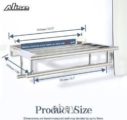 Elegant 16-Inch Stainless Steel Double Towel Rack with Polished Chrome Finish
