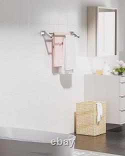 Elegant 24-Inch Heavy-Duty Stainless Steel Double Towel Bar in Polished Chrome