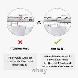 Elegant Chrome-Finished Neo-Angle Shower Rod Includes Ceiling Support Kit
