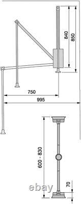 Emuca Pull down hanging rail for wardrobe, pull down wardrobe rail lift