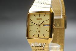 Exc+5 Vintage SEIKO MAJESTA 9533-5020 Gold Dial Quartz Men from japan