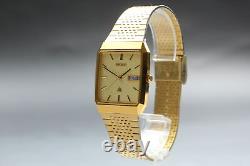Exc+5 Vintage SEIKO MAJESTA 9533-5020 Gold Dial Quartz Men from japan