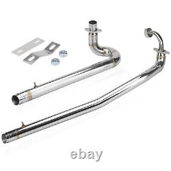 Exhaust Muffler Pipes System Baffles Kit Chrome For Yamaha V Star XVS1100