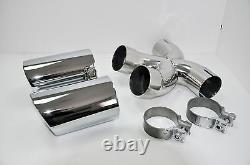 Exhaust Tailpipes Stainless Steel for Porsche 987 Boxster Cayman'05-, 981 2012