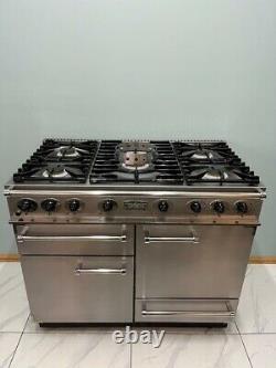 FALCON 110CM DUAL FUEL RANGE COOKER IN STAINLESS STEEL AND CHROME. Ref-ED7