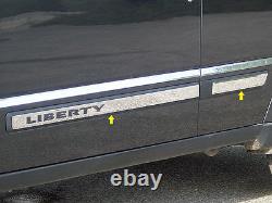 FITS JEEP LIBERTY 2008-2012 STAINLESS STEEL CHROME DOOR ACCENT TRIM With CUTOUT