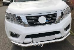 FOR NISSAN NAVARA NP300 2015 ON STX DOUBLE TIER FRONT SPOILER CITY BAR IN Chrome