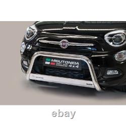 Fiat 500X Bull Bar Nudge A Bar Chrome Stainless Steel 63mm