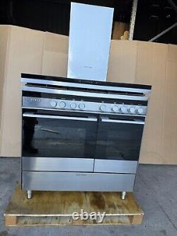 Fisher & Paykel 90cm D/F Stainless Steel Cooker With Matching Hood