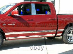Fit09-2018 Dodge Ram Crew Cab Pillar Post+Window Sill Trim Combo 8Pc Stainless