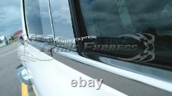 Fit2009-2018 Dodge Ram Quad Cab Chrome Pillar Post+Window Sill Trim Combo 8Pc