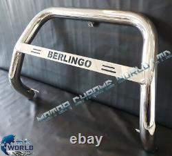 Fit Cit Berlingo Bull Bar Chrome Nudge Logo A-bar Stainless Steel 2008-2018 Nxl1