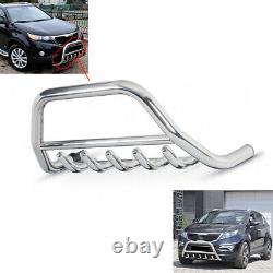 Fit KIA SPORTAGE 2010-2015 CHROME AXLE NUDGE A-BAR BULL BAR STAINLESS STEEL NEW