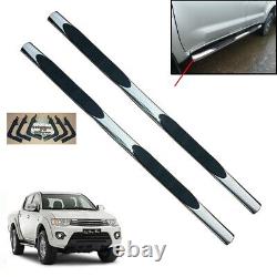 Fit Mitsubishi L200 2005 2015 Aluminium Side Running Boards Bar Steps UK Sel